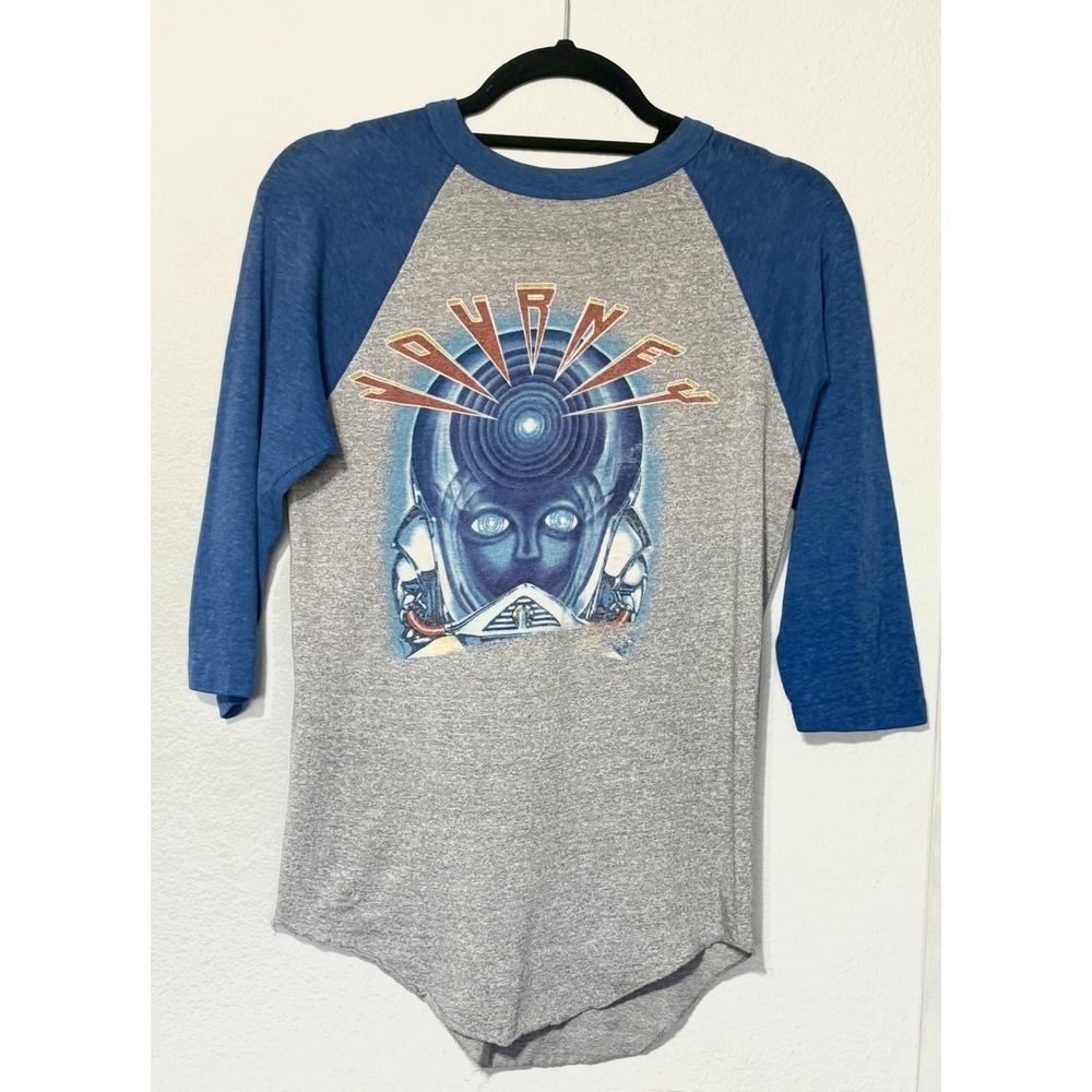 Vintage 1983 Journey World Tour T Shirt Sz M Raglan Baseball Band Tee